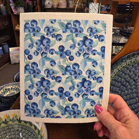 Dishcloth Blue berries  (Swedish Dishcloth)