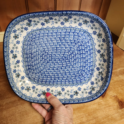 Baker ~ 9" x 10.25" medium serving dish 158-2333X  Blue Horizon