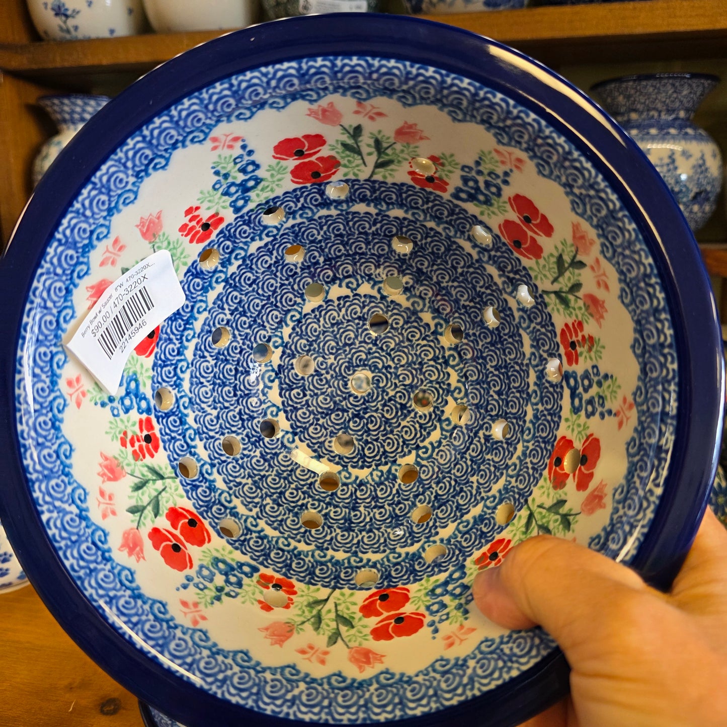 Berry Bowl w/ Saucer   8"W  470-3220X  Whimsical Garden pf0526