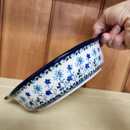 Baker ~ Round w/ Handles ~ 8"  2785X ~ Georgia Blue