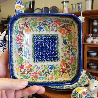 Bowl square 5.5" Sealife Turtle