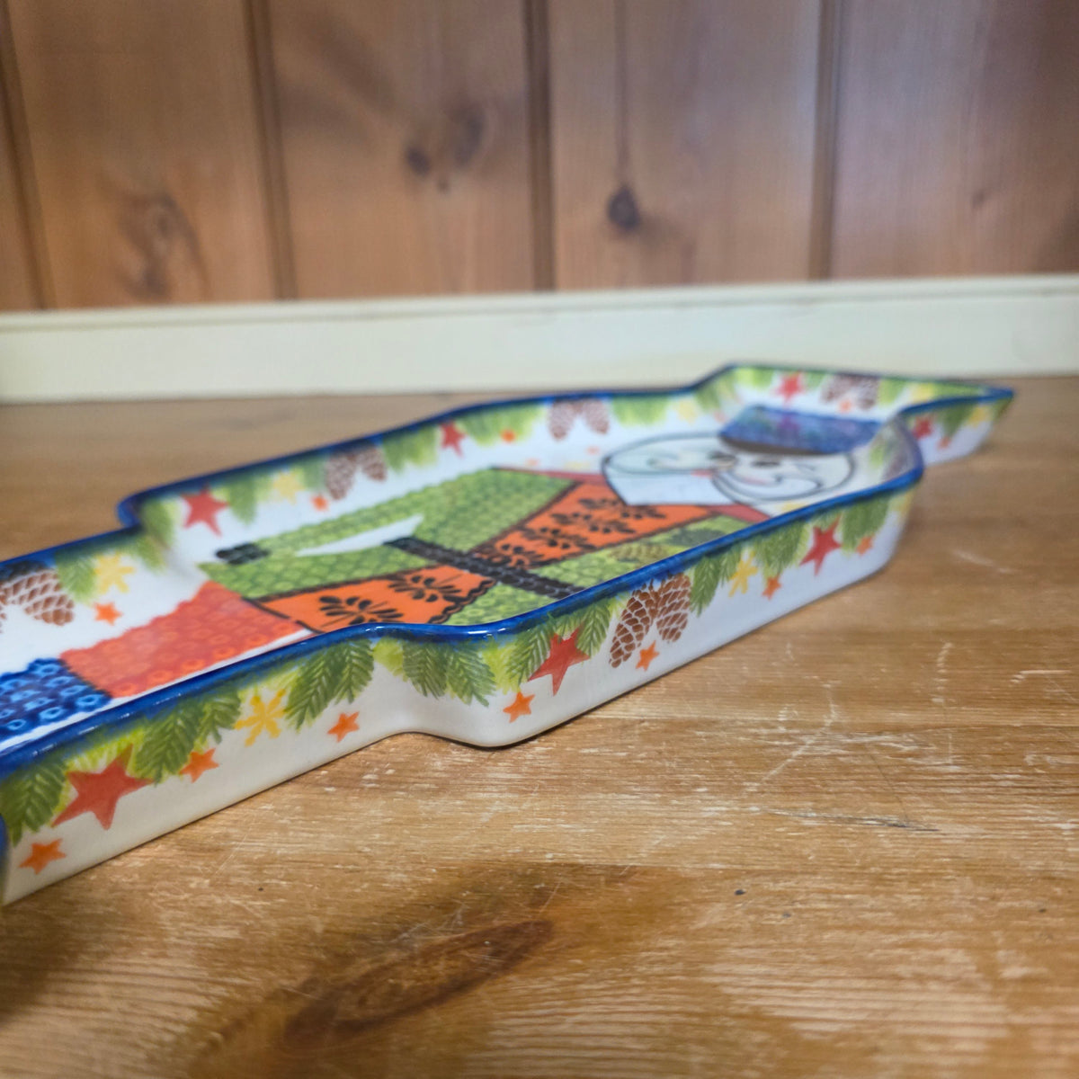 Nutcracker Tray Green Coat 14"x6"