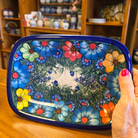 Platter 10"x7" Rectangular RBG bold (#2)