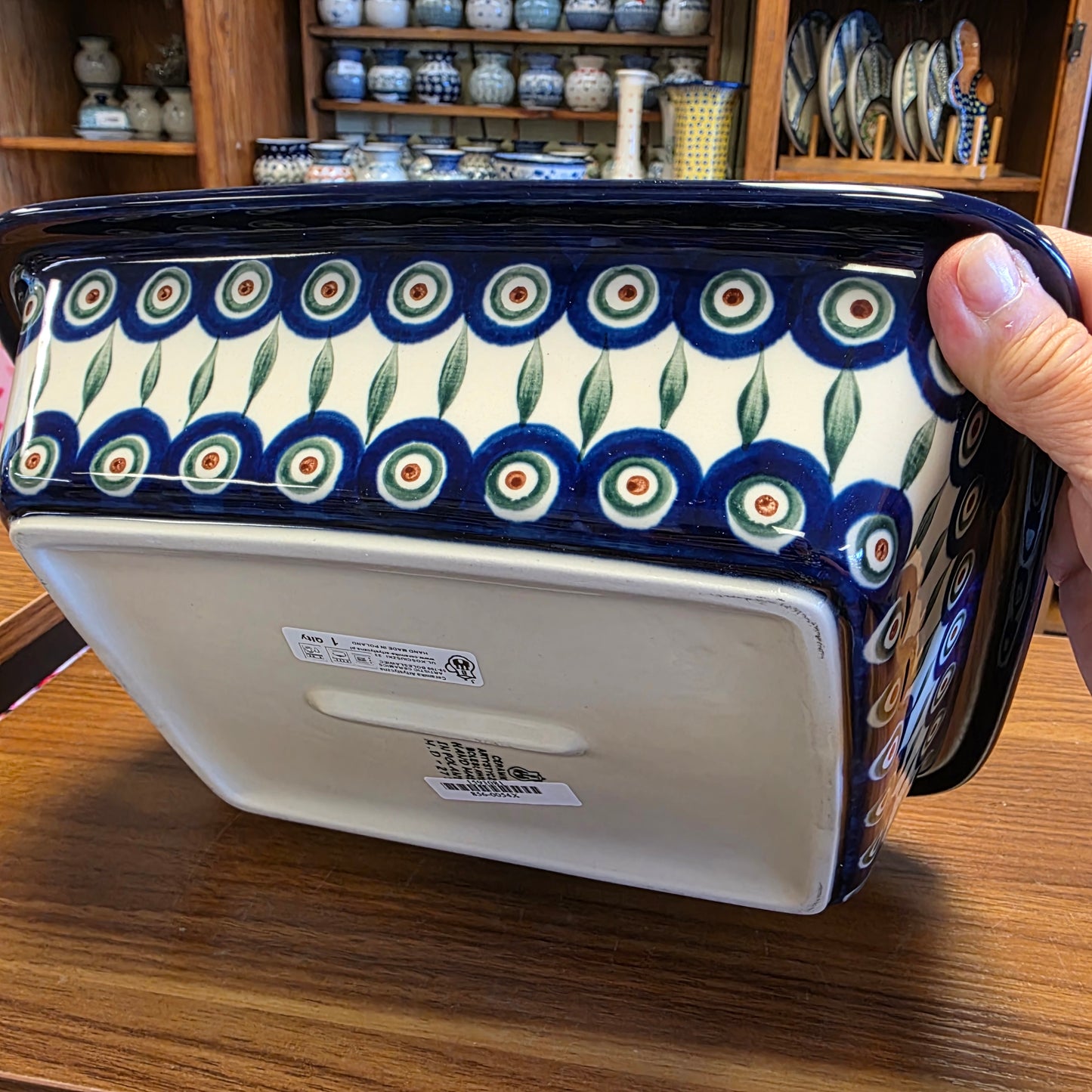 Baker   Rectangular w/Rim   9.25" x 11"L 856-0054X  Peacock pf0526 Small Lasagna