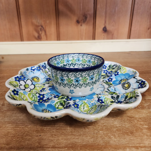 Egg Plate + Ramekin Blue (2 pc / $20 savings)