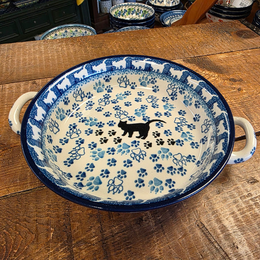 Round Baker w/handles - 6-3/4"     1771X ~ Boo Boo Kitty