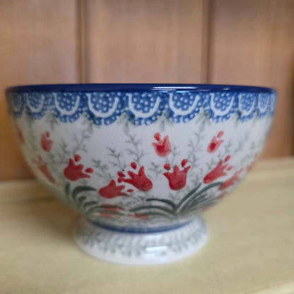Bowl w/Pedestal   5.25"W  206-1437X  Crimson Bells pf0526