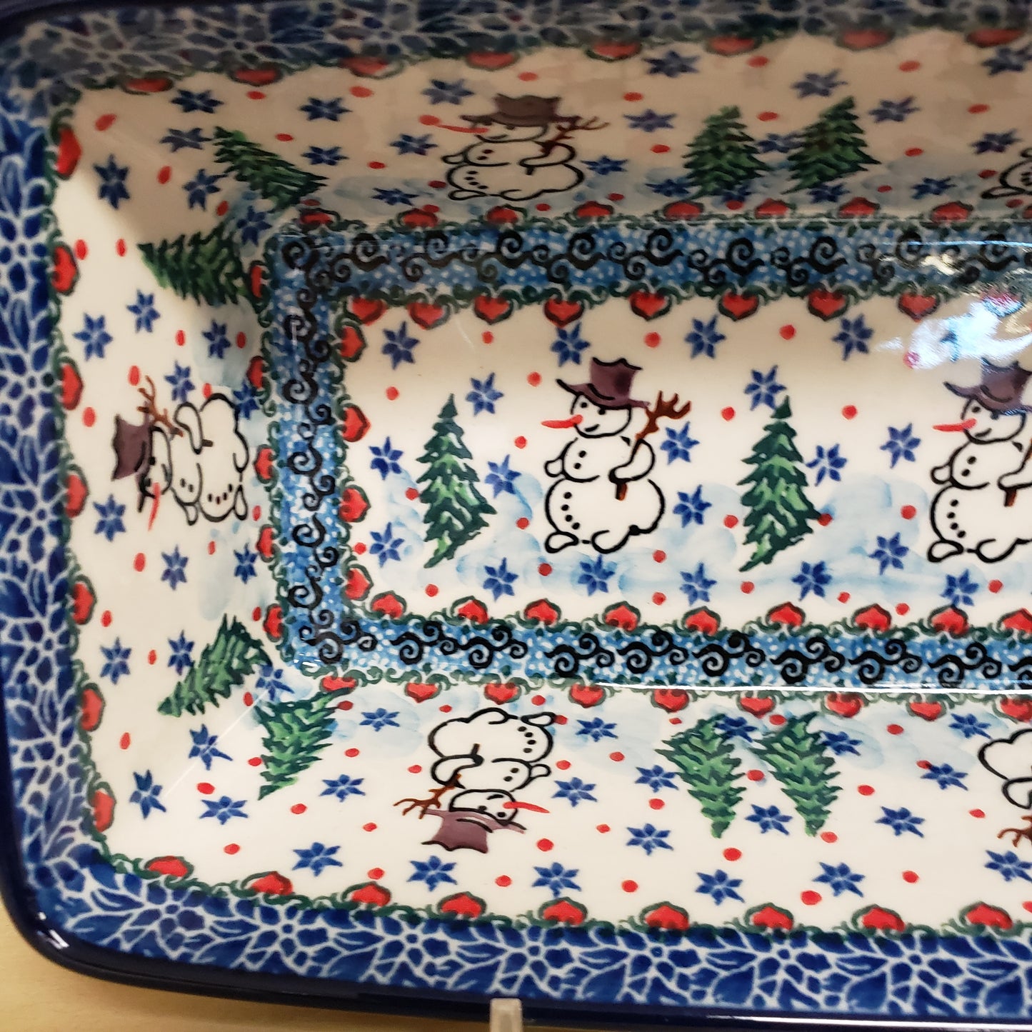 Baker Loaf Pan 5" X 8" X 3"deep 603-U4661  Snowman  ~ T. Liana