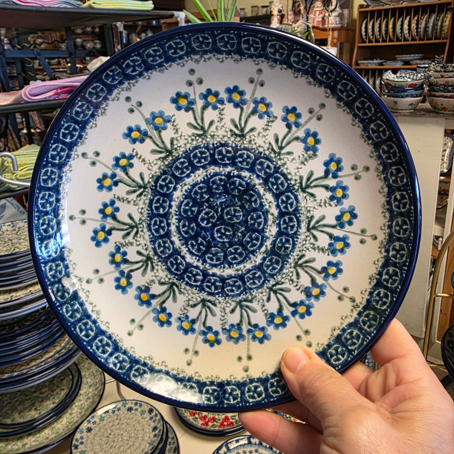 Plate   7.75"  Dessert   0614X ~ Blue Spring Daisy