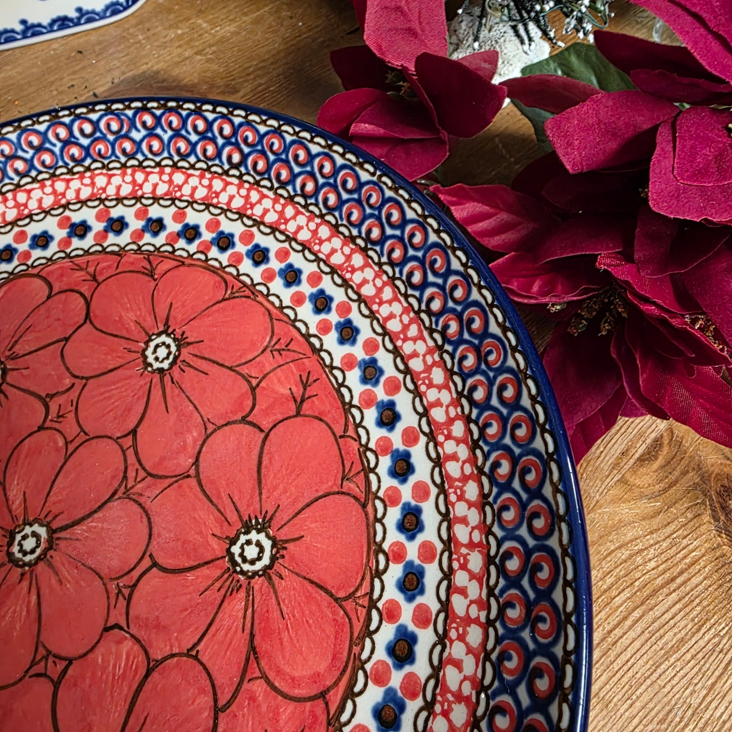 Plate ~ 10" Dinner  U408E Red Chyla