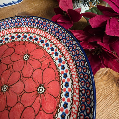 Plate ~ 10" Dinner  U408E Red Chyla