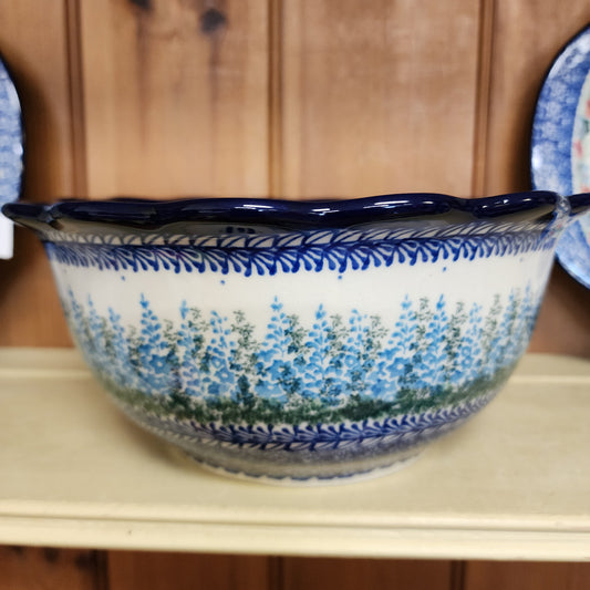 Bowl   Scalloped Edge 9"x4"     3279x Virginia Blue Bells