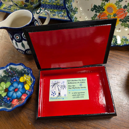 Box Bear and Wildlife Lacquer Trinket Box ~ Made in Serbia