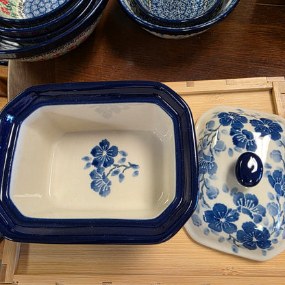 Box Covered Container   3.25"H x 3.5"W x 4.5"L  385-3428X  Timeless Blue pf0526