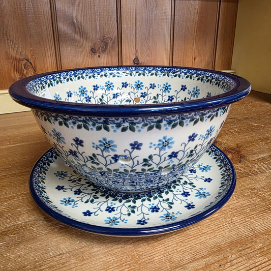 Berry Bowl w/ Saucer   8"W    2785X ~ Georgia Blue