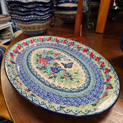 Platter   Oval   10' X 14.5" 614-U4600  U4 pf0526  (includes FREE wooden display stand)