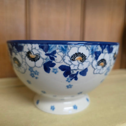 Bowl w/Pedestal   5.25"W  206-2222X  Snow Poppy pf0526