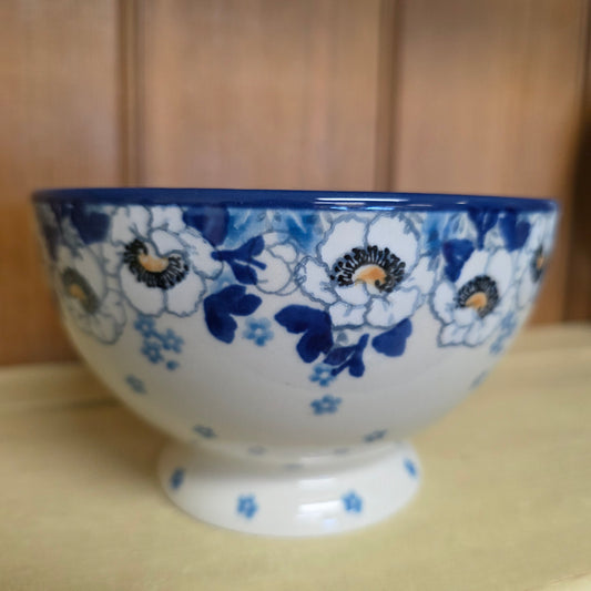 Bowl w/Pedestal   5.25"W  206-2222X  Snow Poppy pf0526