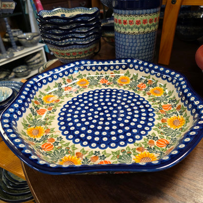 XL Platter / Shallow Dish 15" x 2" Clover / 422