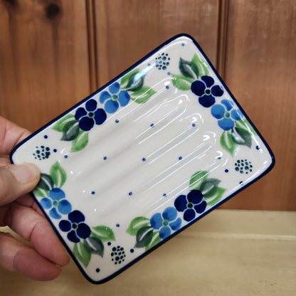 Soap Dish   3.25" x 4.25"    1417X ~ Blue PhloX
