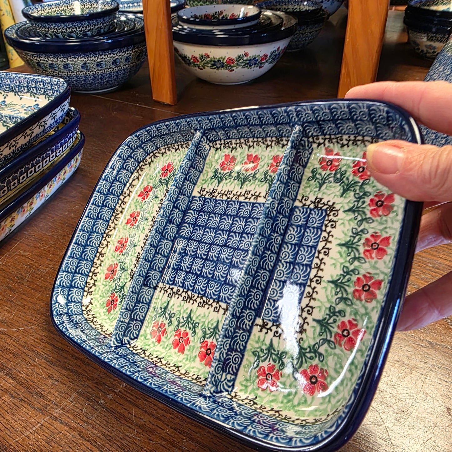 Dish   Divided  6.5" x 9.25"   1916X ~ Maraschino