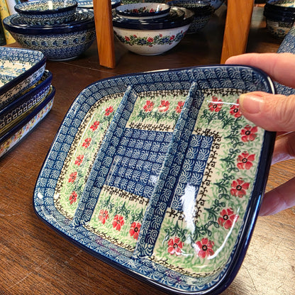 Dish   Divided  6.5" x 9.25"   1916X ~ Maraschino