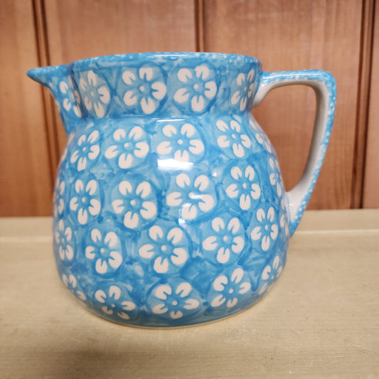 Pitcher ~ 32 oz / Turquoise Blossom J8tu