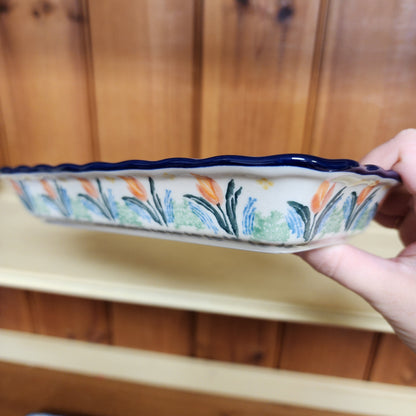 Tray Shallow ~ 9" x 4.5"    D15-3371X  Signs of Spring pf0526