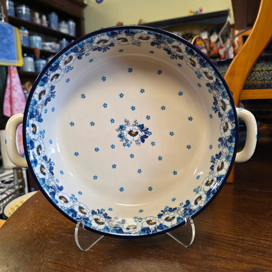 Baker   Round w/ Handles   10" 420-2222X  Snow Poppy pf0526