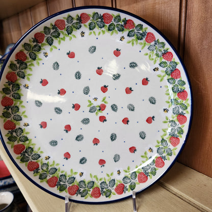 Plate   Rimmed   9"   2709X ~ Strawberry Field