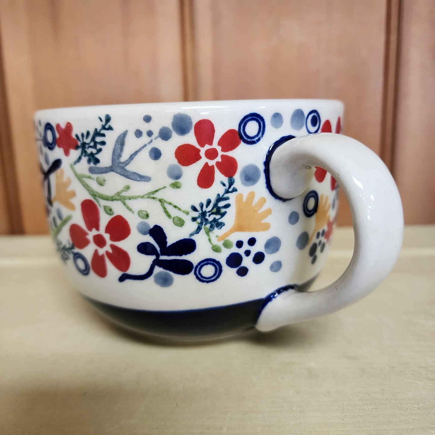 Mug ~ 17 oz Latte cup ~ Blue Garden Breeze gz5b