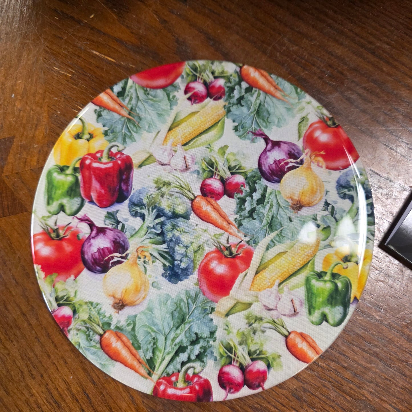 Silicone Trivet Veggies: 8" Round Trivet / Silicone