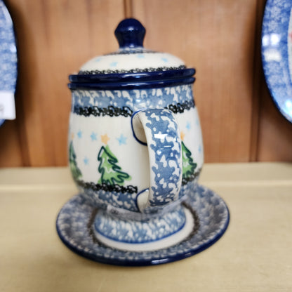 Mug w/Infuser and Saucer   12 oz.    1719X ~ Evergreens