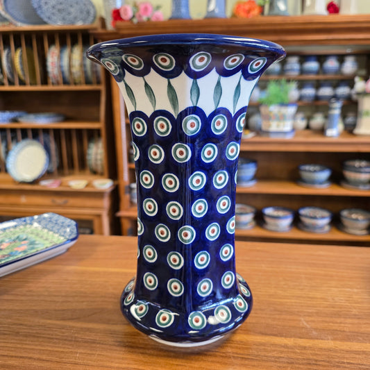 Vase ~ 9.5" 0054X ~ Peacock