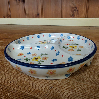 Divided Dish ~ 6.7" Round    D29-2225X  Buttercup pf0526