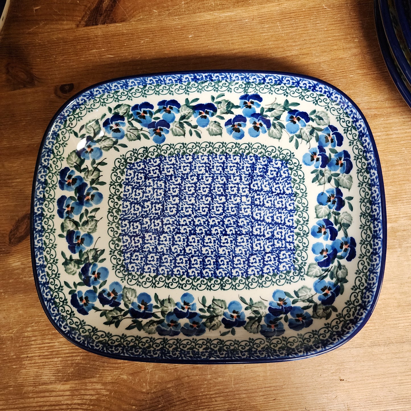 Baker   7.5" x 8.75" small serving dish    2273X ~ Winter Viola