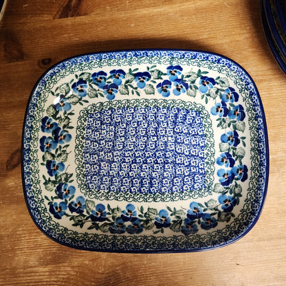 Baker   7.5" x 8.75" small serving dish    2273X ~ Winter Viola