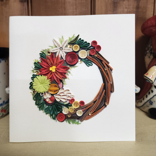 Card ~ Wreath Poinsettia