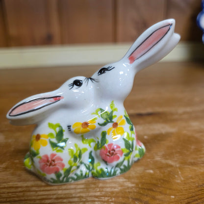 Kissing Bunnies Pink 3.5"H