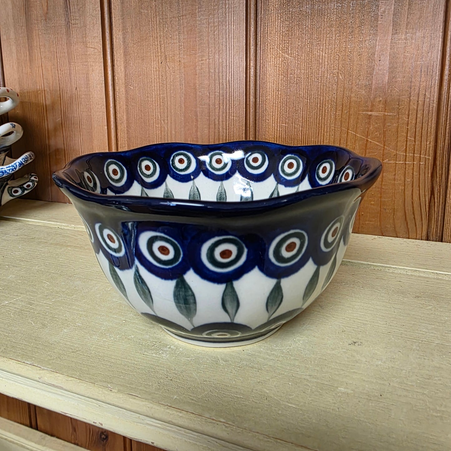 Bowl   Wavy Edge   5.75" A54-0054X  Peacock pf0526