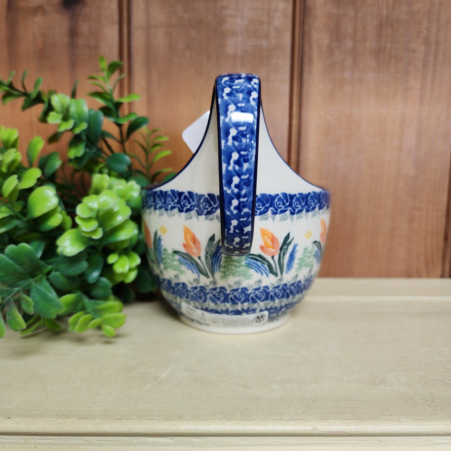 Bowl w/ Loop Handle   16 oz  845-3371X  Signs of Spring pf0526