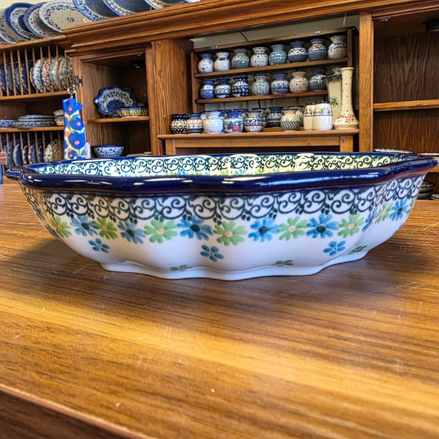 Bowl   Oval Fluted   6" x 7.5" A27-2362X  Beach Sparkle pf0526