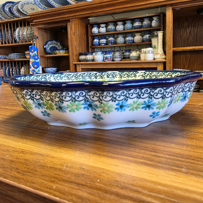 Bowl   Oval Fluted   6" x 7.5" A27-2362X  Beach Sparkle pf0526