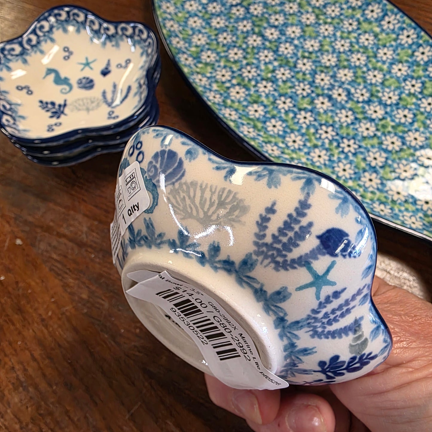 Petal Bowl ~ 3.5"    G80-2992X  Marine LIfe pf0526