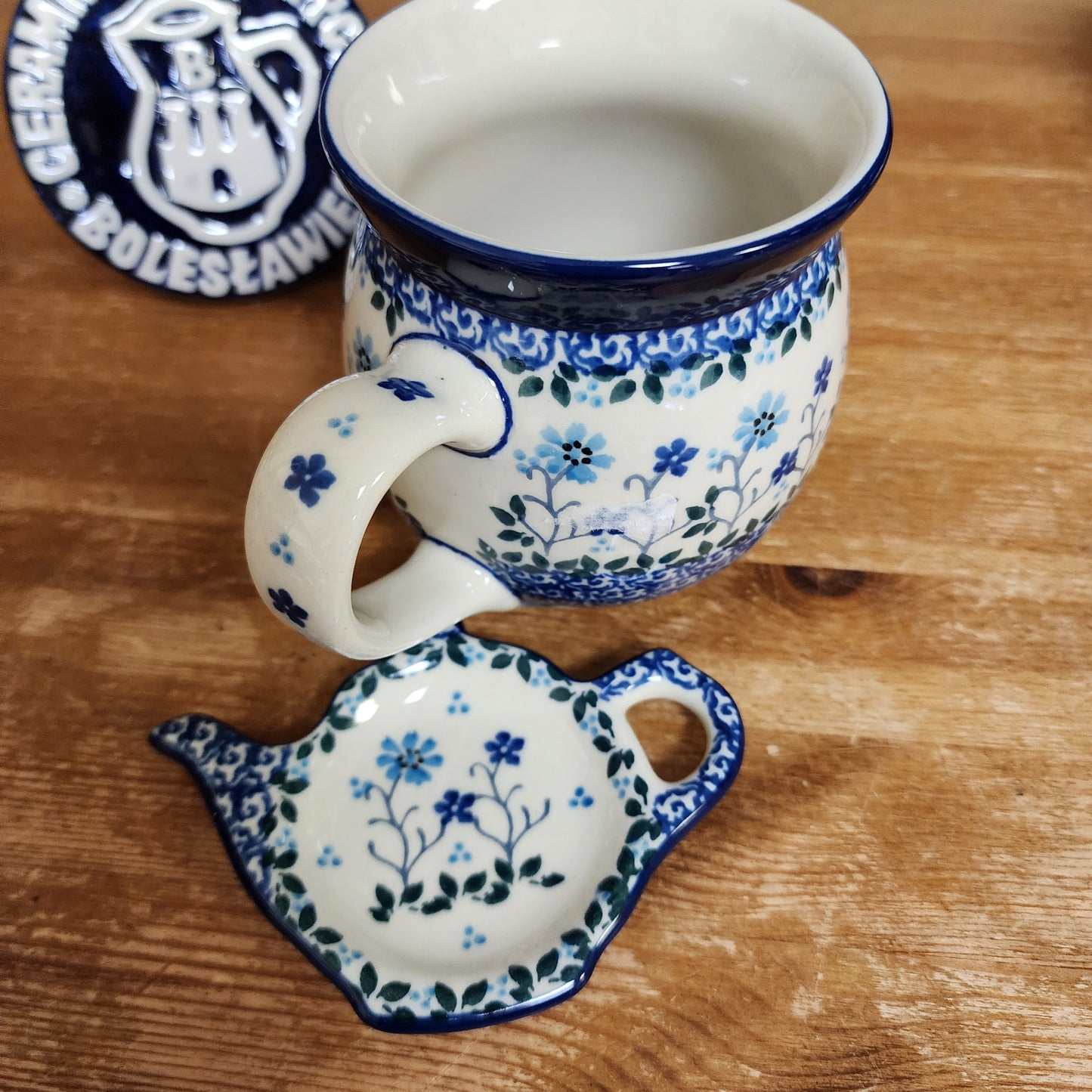 2 pc / 16 oz. Bubble Mug & Tea Bag Holder 2785X Georgia Blue