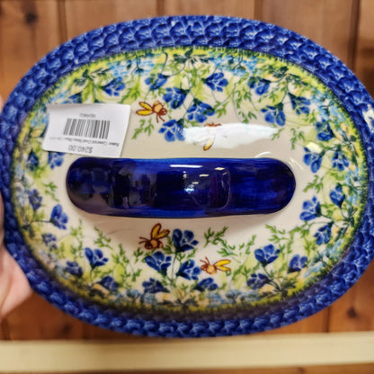 Baker Covered Oval Bees Blue 553