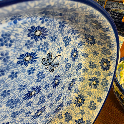 Baker   Round w/ Handles   10" 420-2999X  Blue Dragonfly pf0526