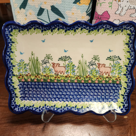 Plate Ruffle Rect. 10"x7" Wilbur