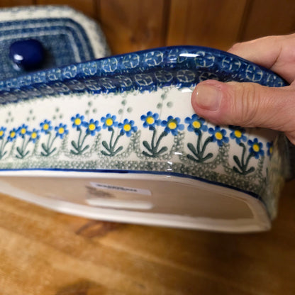 Baker   Covered Casserole   9.5" x 12" 665-0614X  Blue Spring Daisy pf0526