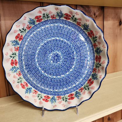 Pie Plate ~ Fluted ~ 10" 3220X ~ Whimsical Garden